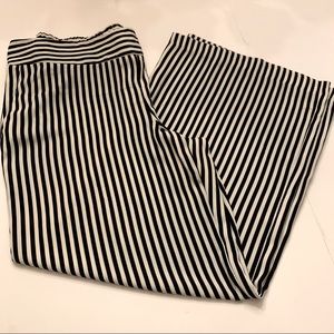 Cynthia Rowley Black and White Striped Pants